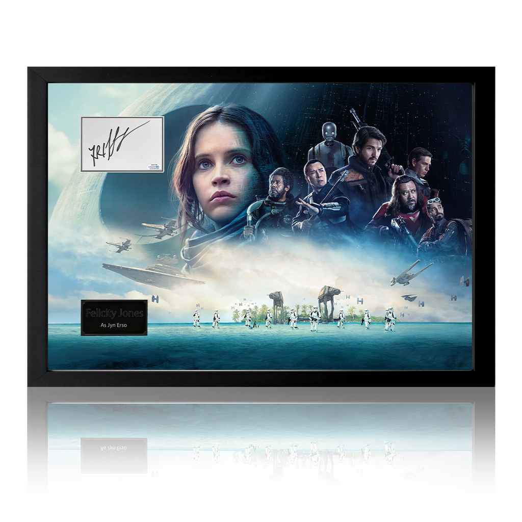 Felicity Jones Signed Star Wars Rogue One Iconic Frame (ACOA)