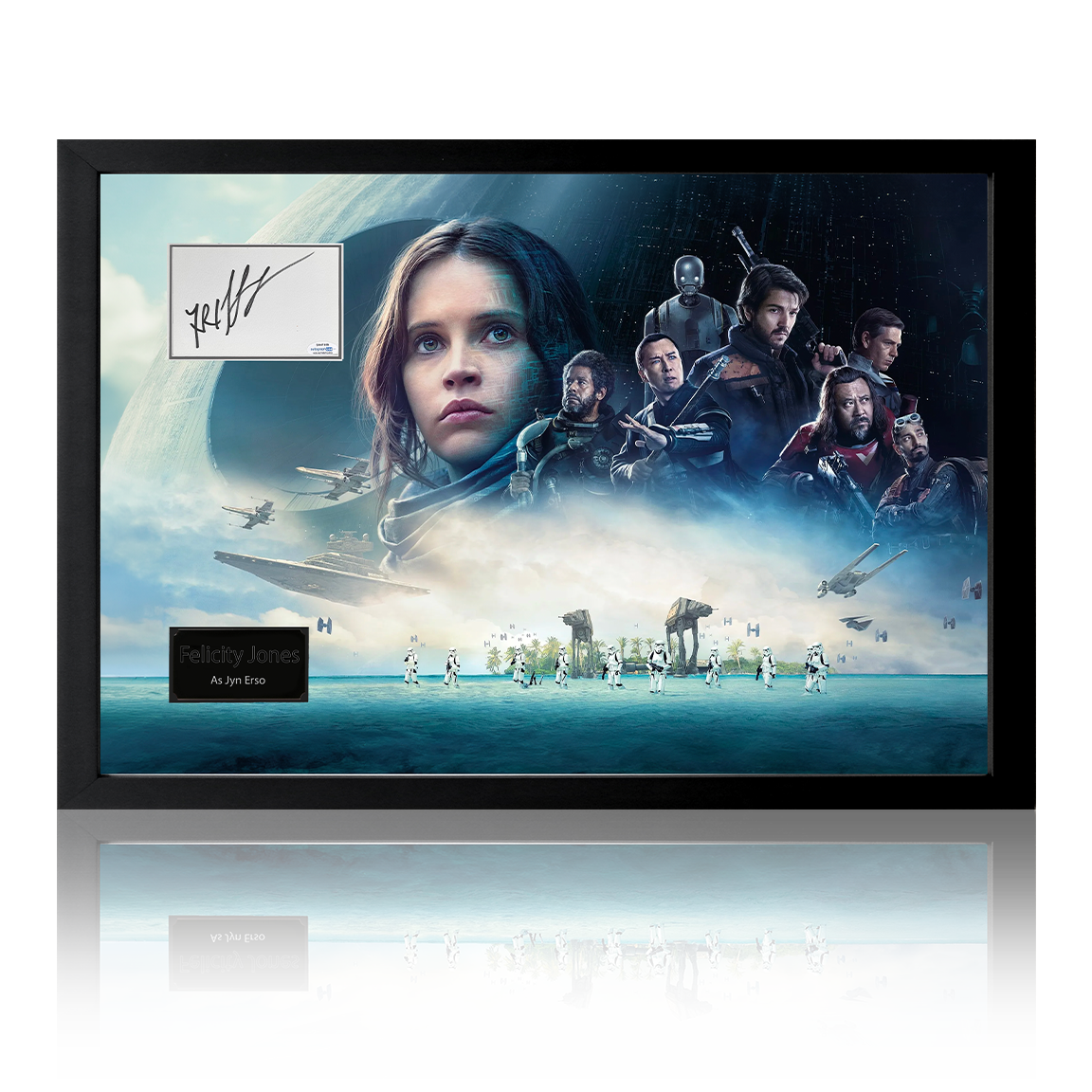 Felicity Jones Signed Star Wars Rogue One Iconic Frame (ACOA)