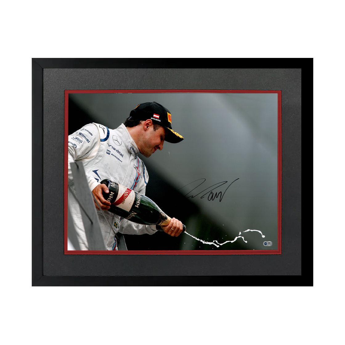 Felipe Massa Signed 16x12 Image Deluxe Mount Frame