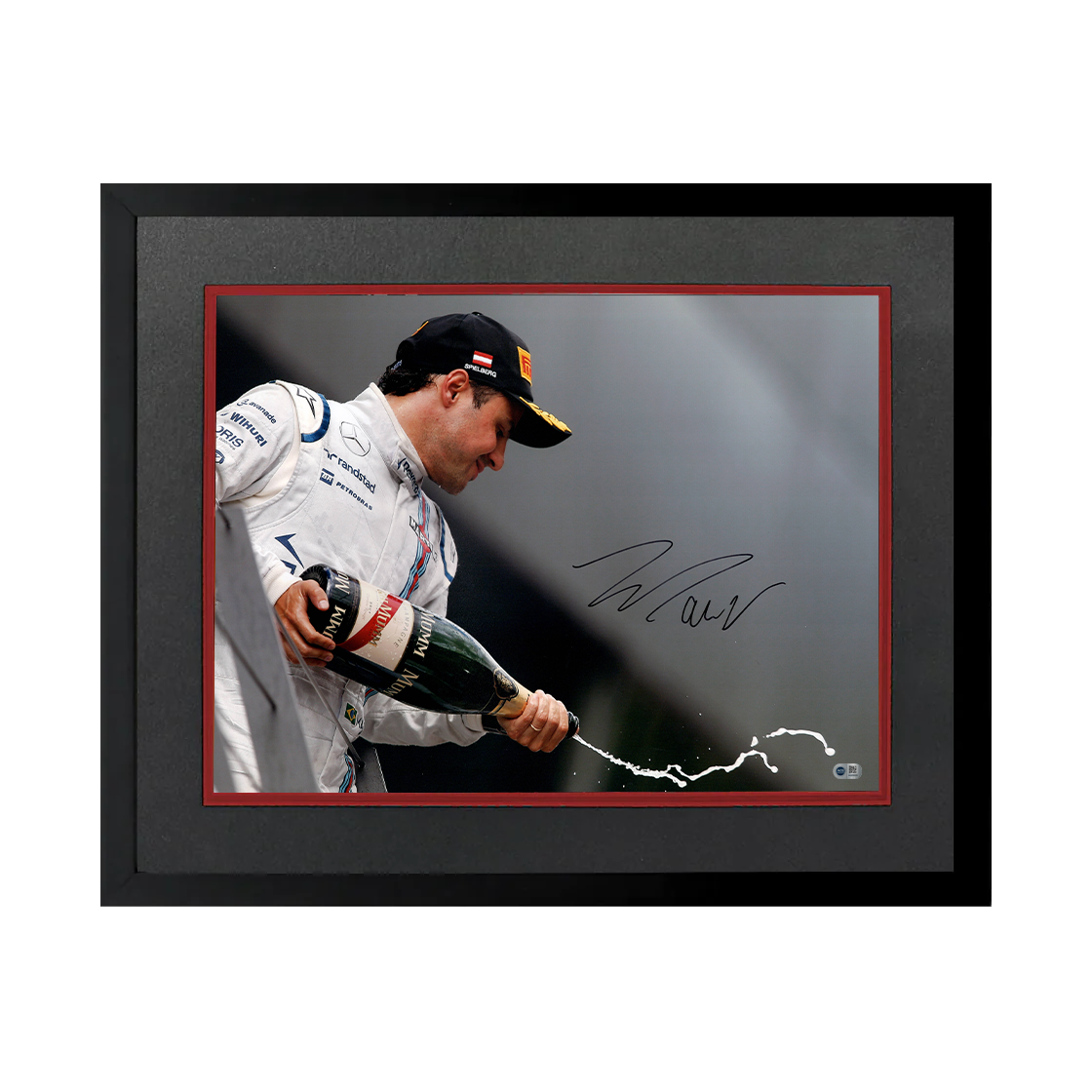 Felipe Massa Signed 16x12 Image Deluxe Mount Frame (ACG Cert)