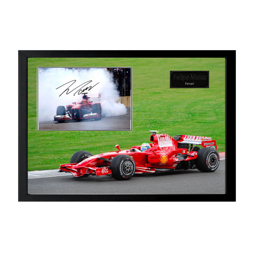 Felipe Massa Signed 16x12 Image Cut Iconic Frame (ACG Cert)