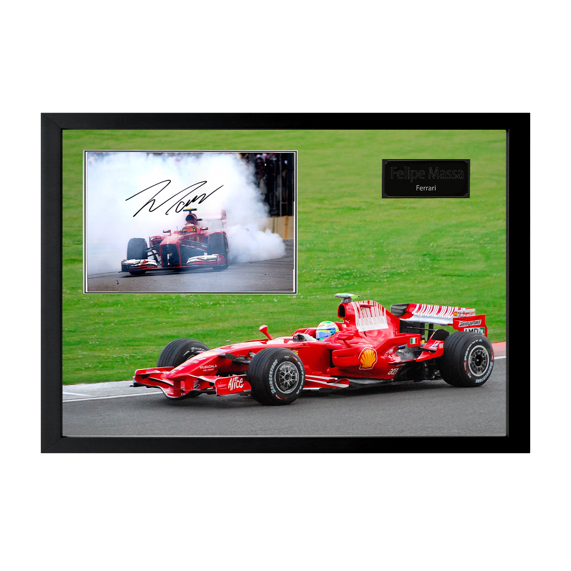 Felipe Massa Signed 16x12 Image Cut Iconic Frame (ACG Cert)