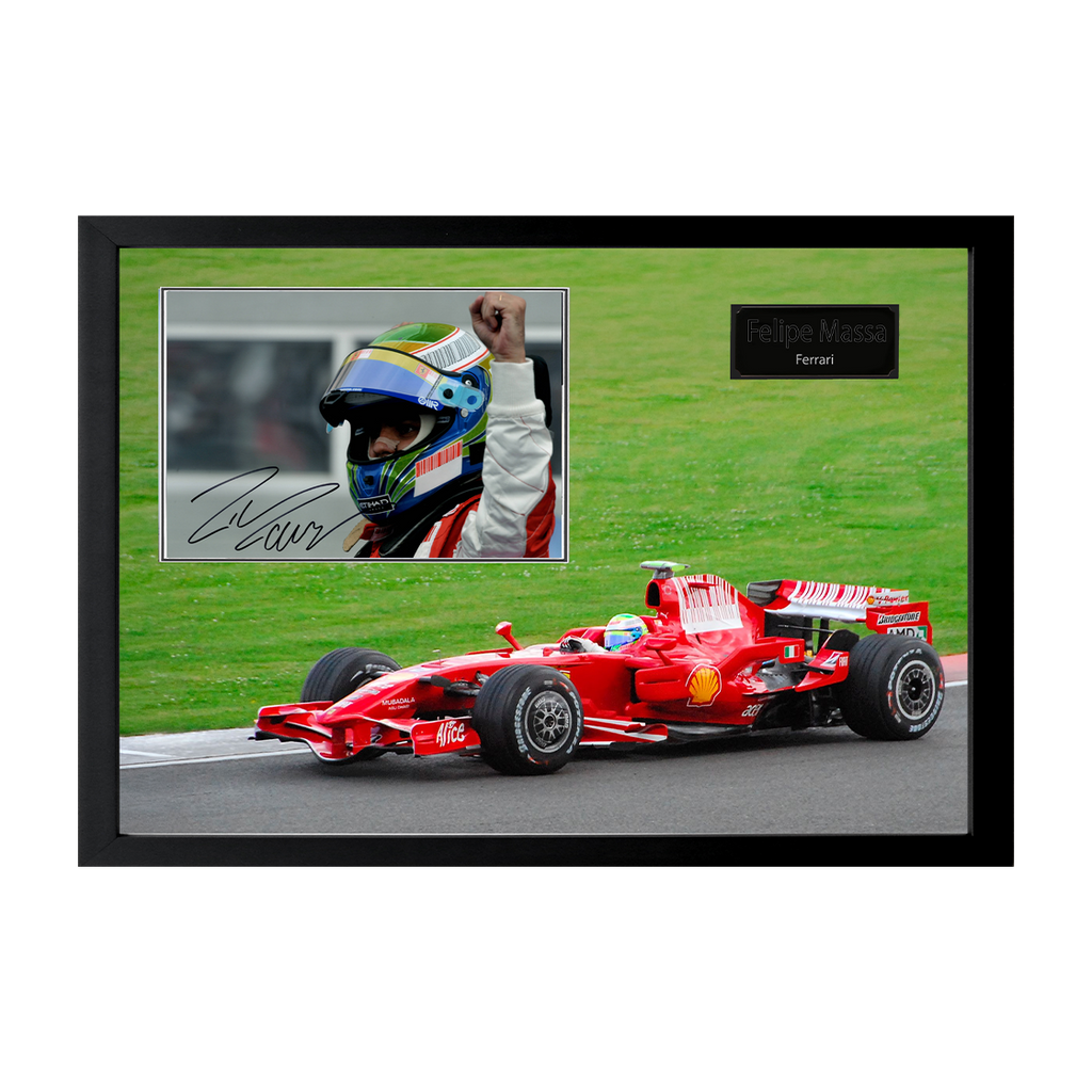 Felipe Massa Signed 16x12 Image Cut Iconic Frame (ACG Cert)