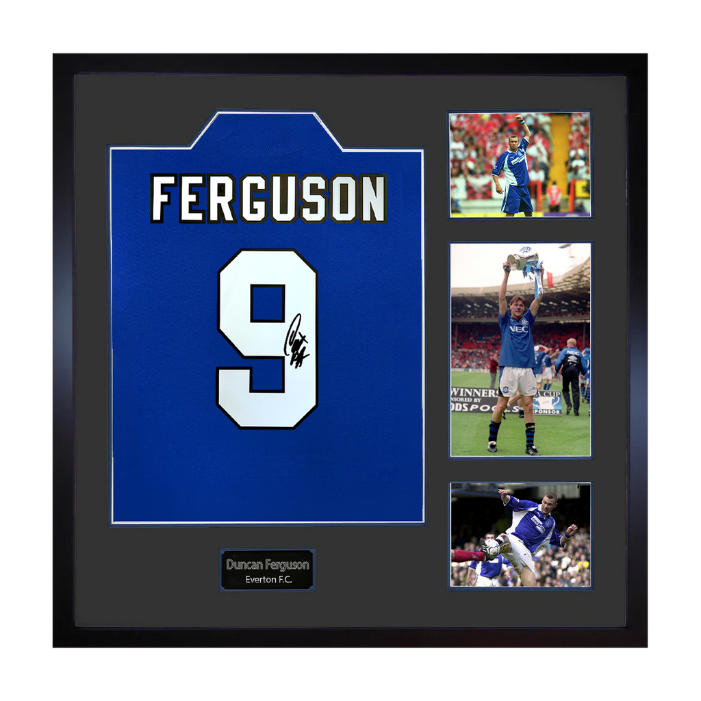 Duncan Ferguson Signed Everton Shirt Elite Frame