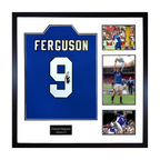 Duncan Ferguson Signed Everton Shirt Elite Frame