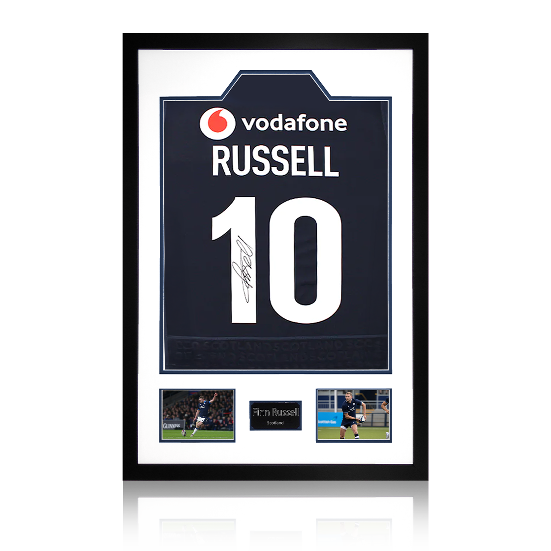 Finn Russell Signed Scotland 2025 Shirt Premium Frame