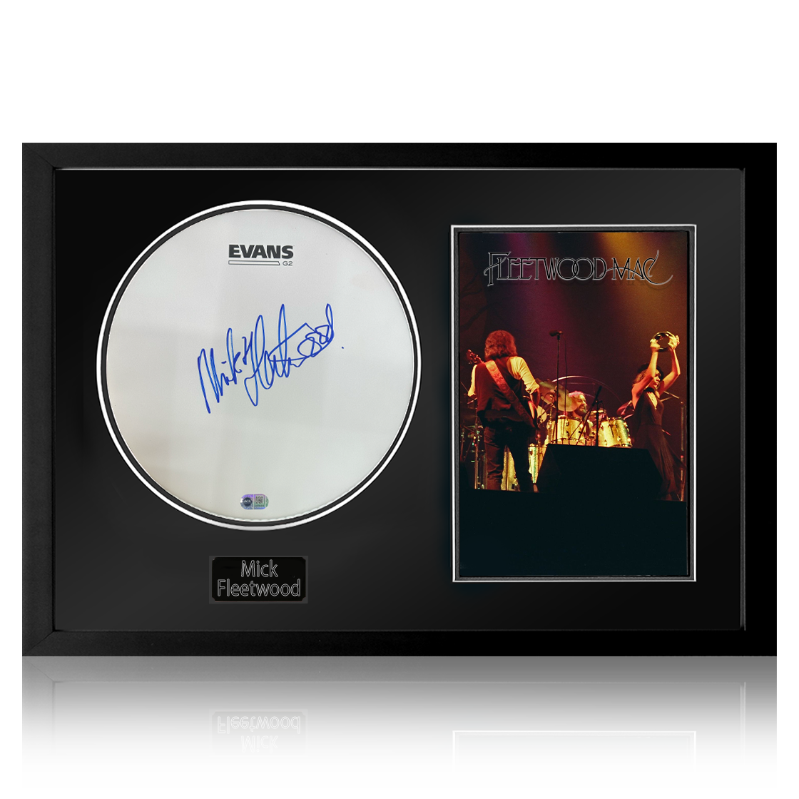 Mick Fleetwood Signed Drum Head Elite Frame (ACG Cert)