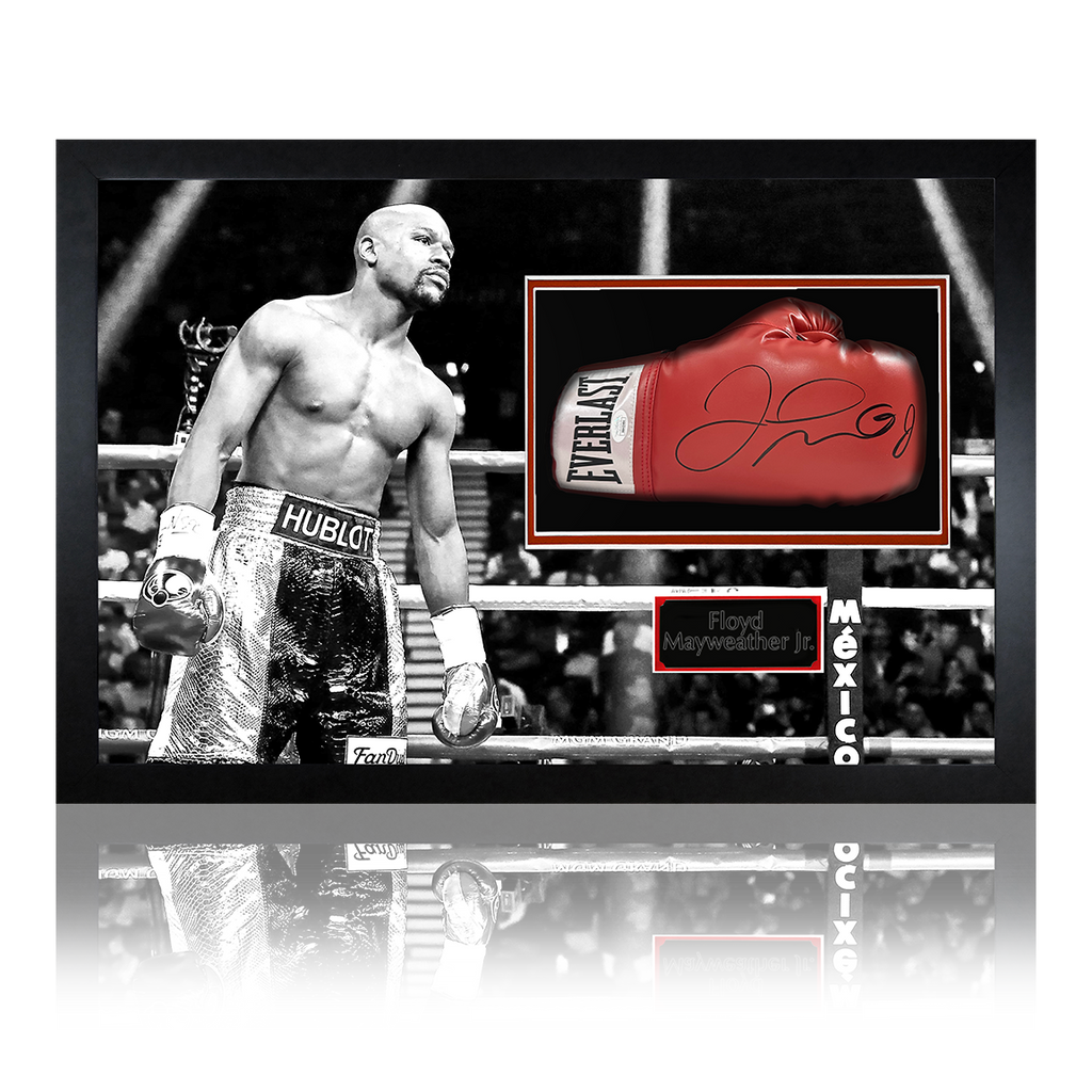 Floyd Mayweather Jr Signed Glove Iconic Frame