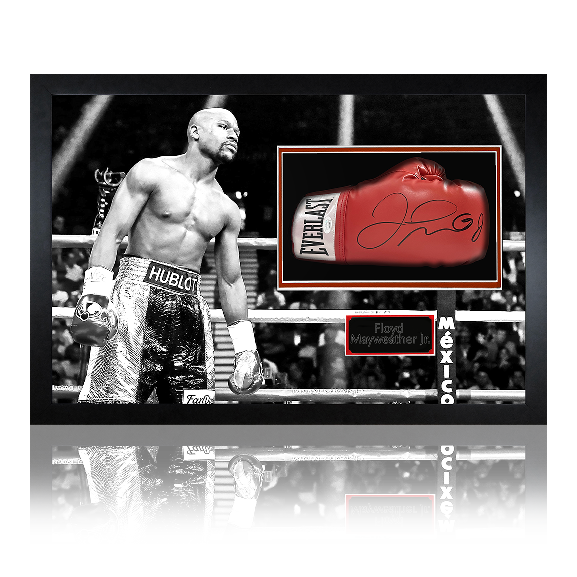 Floyd Mayweather Jr Signed Glove Iconic Frame