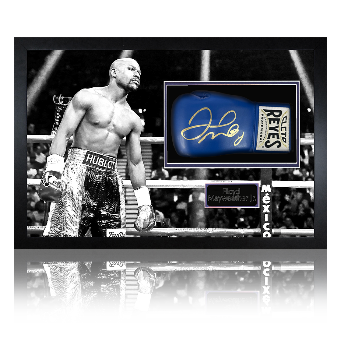 Floyd Mayweather Jr Signed Glove Iconic Frame (JSA)