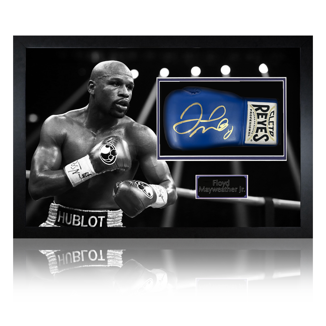 Floyd Mayweather Jr Signed Glove Iconic Frame (JSA)