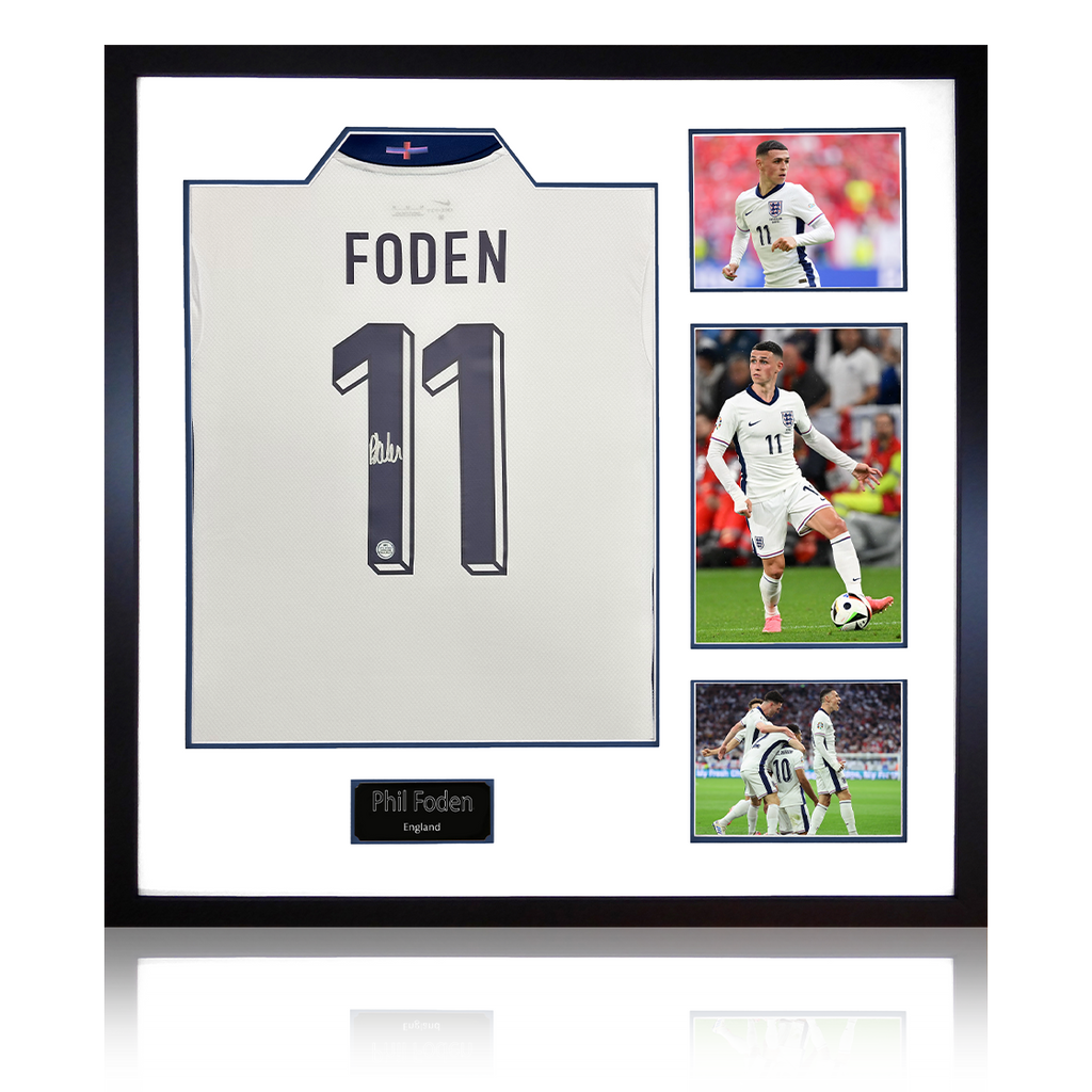 Phil Foden Signed England 2024 Shirt Elite Frame