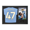Phil Foden Signed Manchester City Shirt Classic Frame