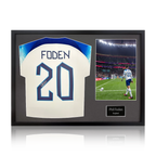 Phil Foden Signed England Shirt Classic Frame