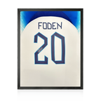 Phil Foden Signed England Shirt Compact Display
