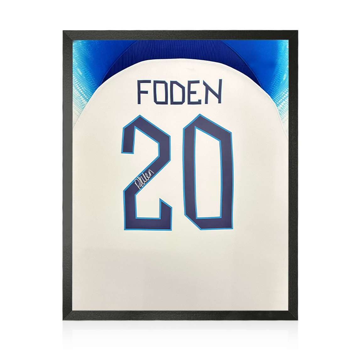 Phil Foden Signed England Shirt Compact Display