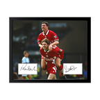 Steve McManaman & Robbie Folwer Signed Liverpool Cut Deluxe Mount Frame