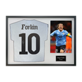 Diego Forlan Signed Uruguay Shirt Classic Frame