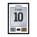 Diego Forlan Signed Uruguay Shirt Premium Frame