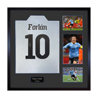 Diego Forlan Signed Uruguay Shirt Elite Frame