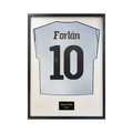 Diego Forlan Signed Uruguay Shirt Standard Frame