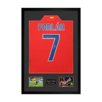 Diego Forlan Signed Atlético Madrid Shirt Premium Frame