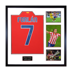 Diego Forlan Signed Atlético Madrid Shirt Elite Frame