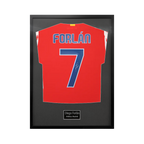 Diego Forlan Signed Atlético Madrid Shirt Standard Frame