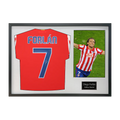 Diego Forlan Signed Atlético Madrid Shirt Classic Frame