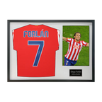 Diego Forlan Signed Atlético Madrid Shirt Classic Frame