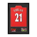Diego Forlan Signed Manchester United Shirt Premium Frame