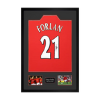 Diego Forlan Signed Manchester United Shirt Premium Frame