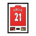 Diego Forlan Signed Manchester United Shirt Premium Frame