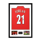 Diego Forlan Signed Manchester United Shirt Premium Frame