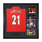 Diego Forlan Signed Manchester United Shirt Elite Frame