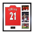 Diego Forlan Signed Manchester United Shirt Elite Frame