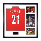 Diego Forlan Signed Manchester United Shirt Elite Frame