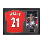 Diego Forlan Signed Manchester United Shirt Classic Frame