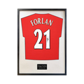 Diego Forlan Signed Manchester United Shirt Standard Frame