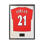 Diego Forlan Signed Manchester United Shirt Standard Frame