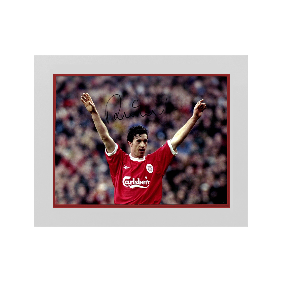 Robbie Fowler Signed Liverpool 16x12 Image Deluxe Mount
