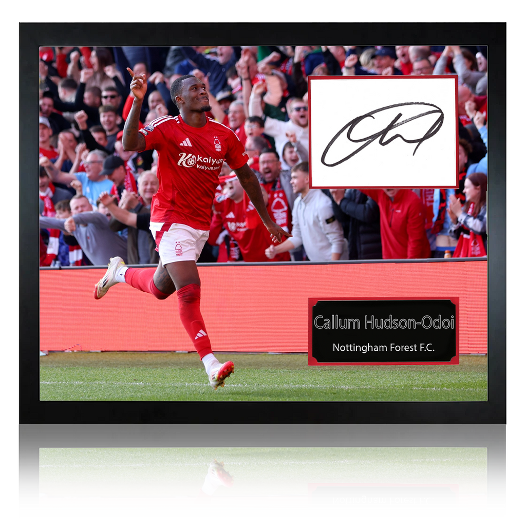 Callum Hudson-Odoi Signed Nottingham Forest Cut Mount Frame
