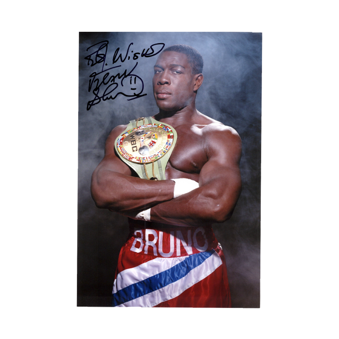Frank Bruno Signed 12x8 Image