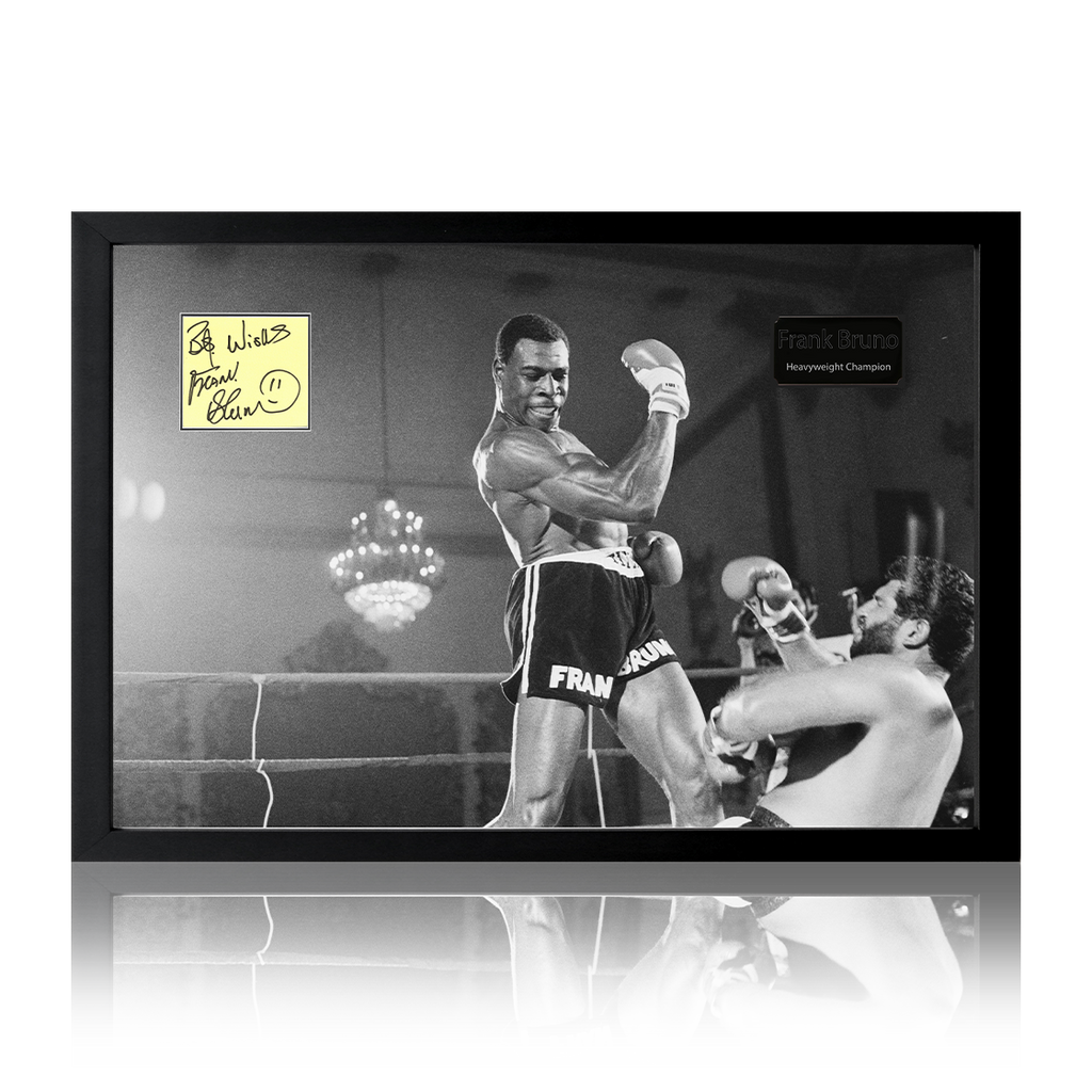 Frank Bruno Signed Boxing Cut Iconic Frame