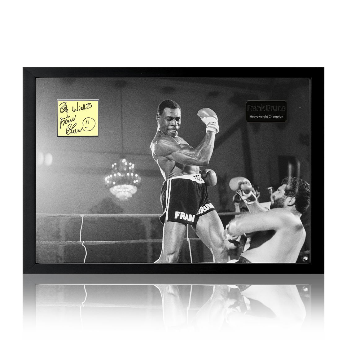 Frank Bruno Signed Boxing Cut Iconic Frame