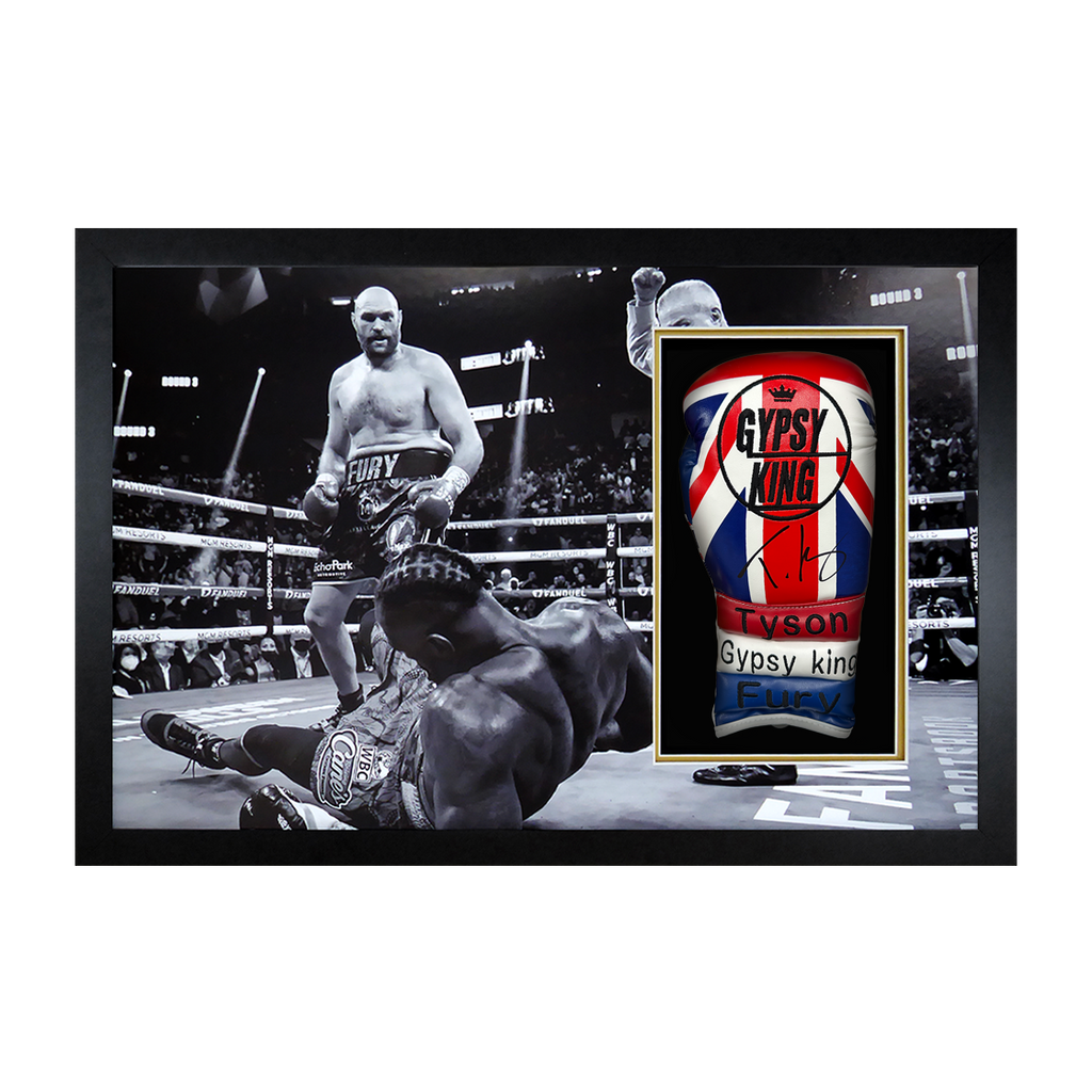 Tyson Fury v Deontay Wilder I Signed Glove Iconic Frame