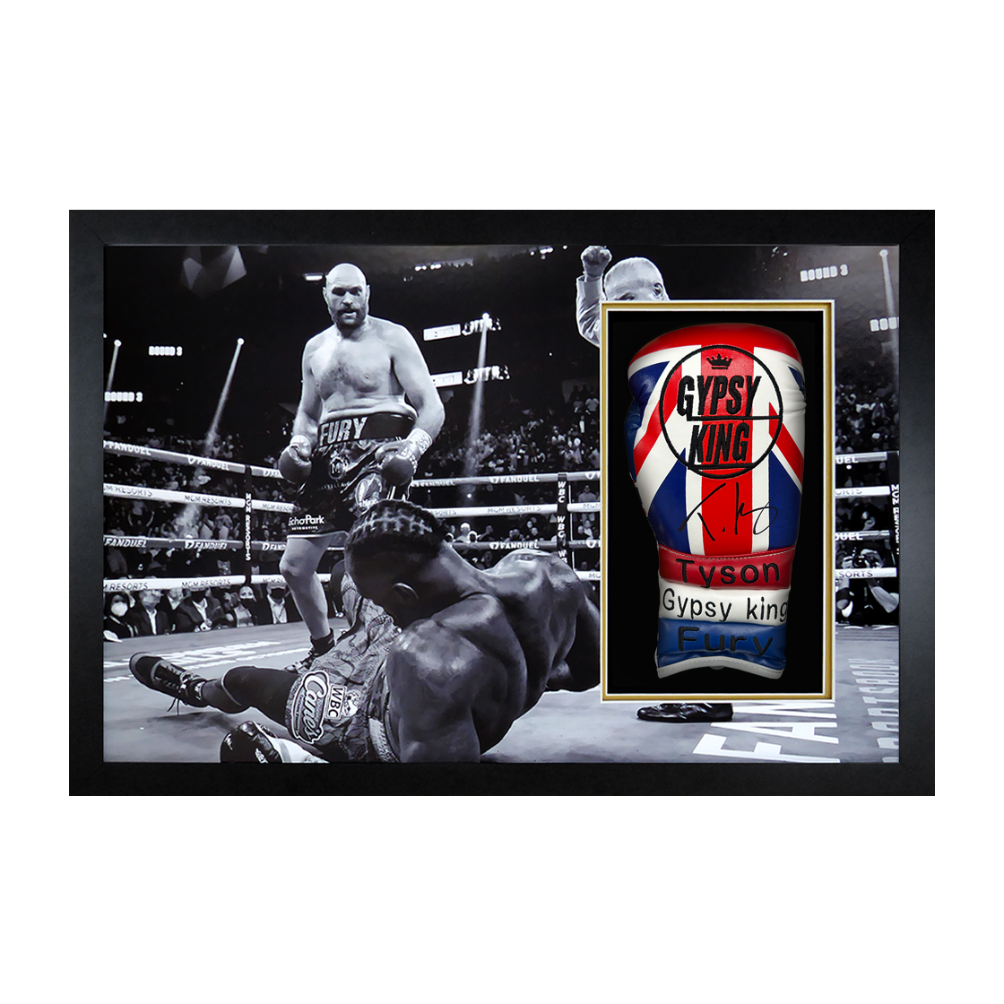 Tyson Fury v Deontay Wilder I Signed Glove Iconic Frame