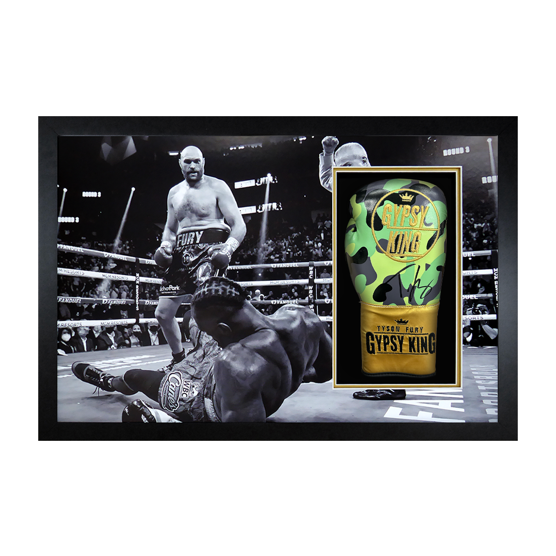 Tyson Fury v Deontay Wilder I Signed Glove Iconic Frame