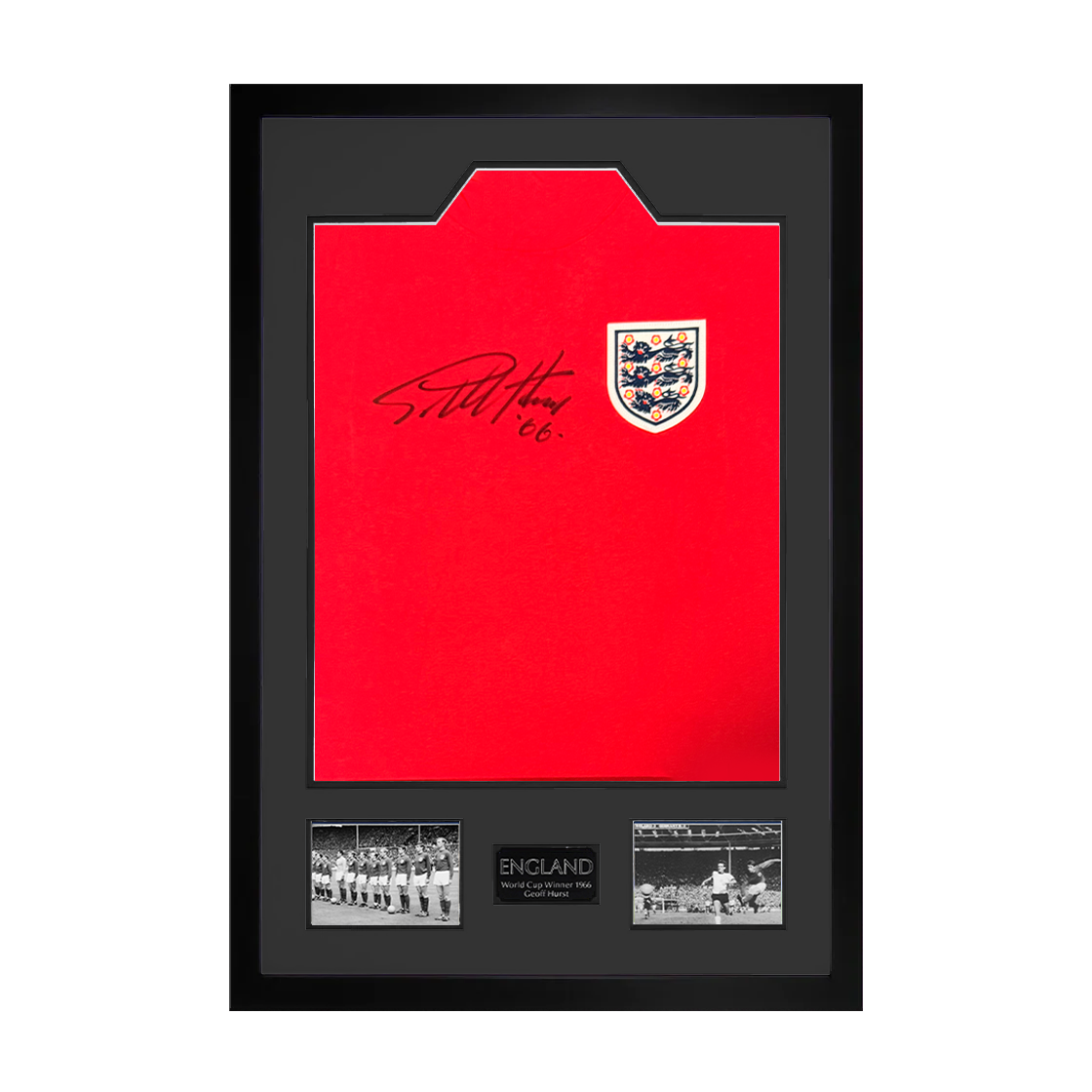 Geoff Hurst Signed England '66 Shirt Premium Frame