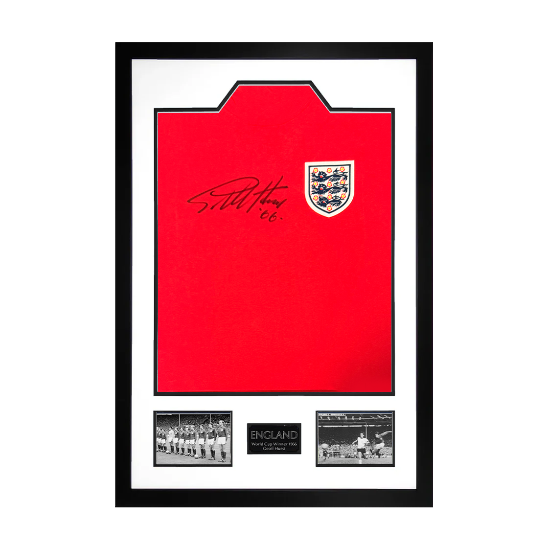 Geoff Hurst Signed England '66 Shirt Premium Frame